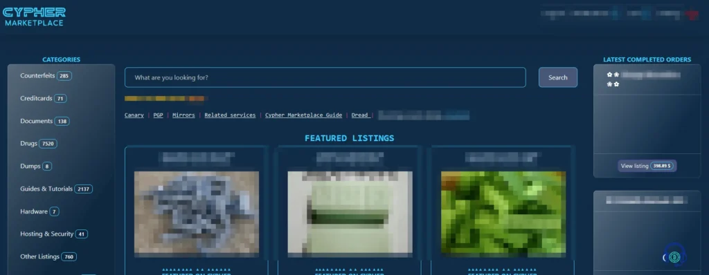 Dark Web 2025 - Cypher Marketplace
