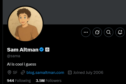Studio Ghibli: OpenAI CEO Reacts to the Wave of ChatGPT-Generated Images in Ghibli Style 1 Sam Altman IA réaction