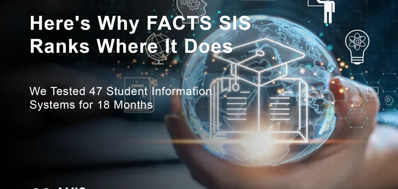 FACTS SIS student information system dashboard interface showing gradebook and attendance features