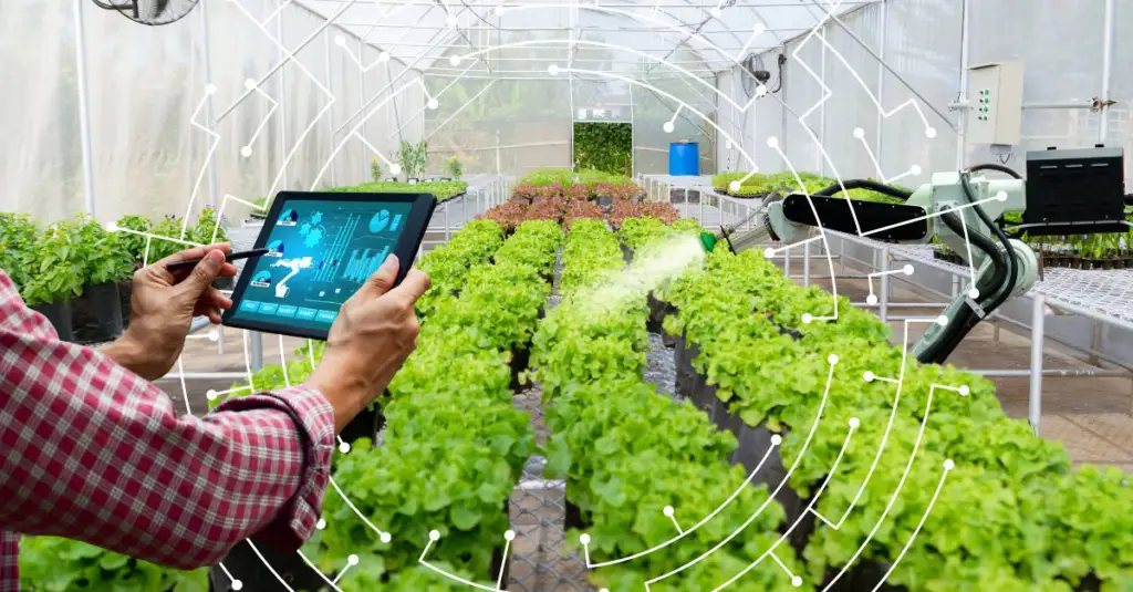 Network segmentation diagram showing how to protect smart farm IoT devices and systems