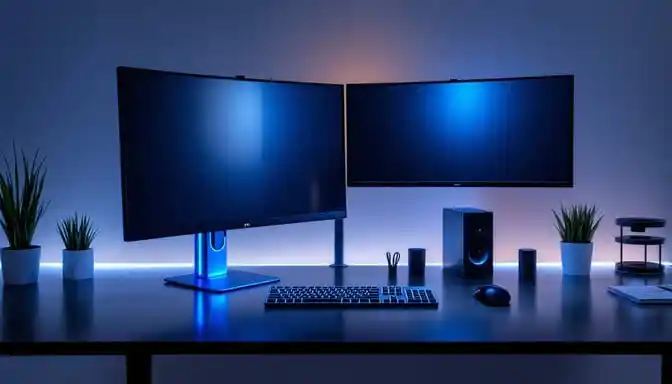 Top Office Desk Setups 2025 That Made These CEOs 40% More Productive 3 The Dual Monitor Productivity Powerhouse setup office 2025