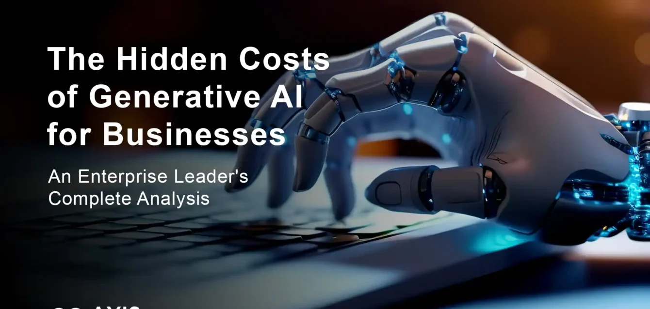 The Hidden Costs of Generative AI for Businesses in 2025: An Enterprise Leader's Complete Analysis - Enterprise leaders analyzing generative AI implementation costs showing 150-300 percent budget increases from hidden expenses in 2025 boardroom meeting