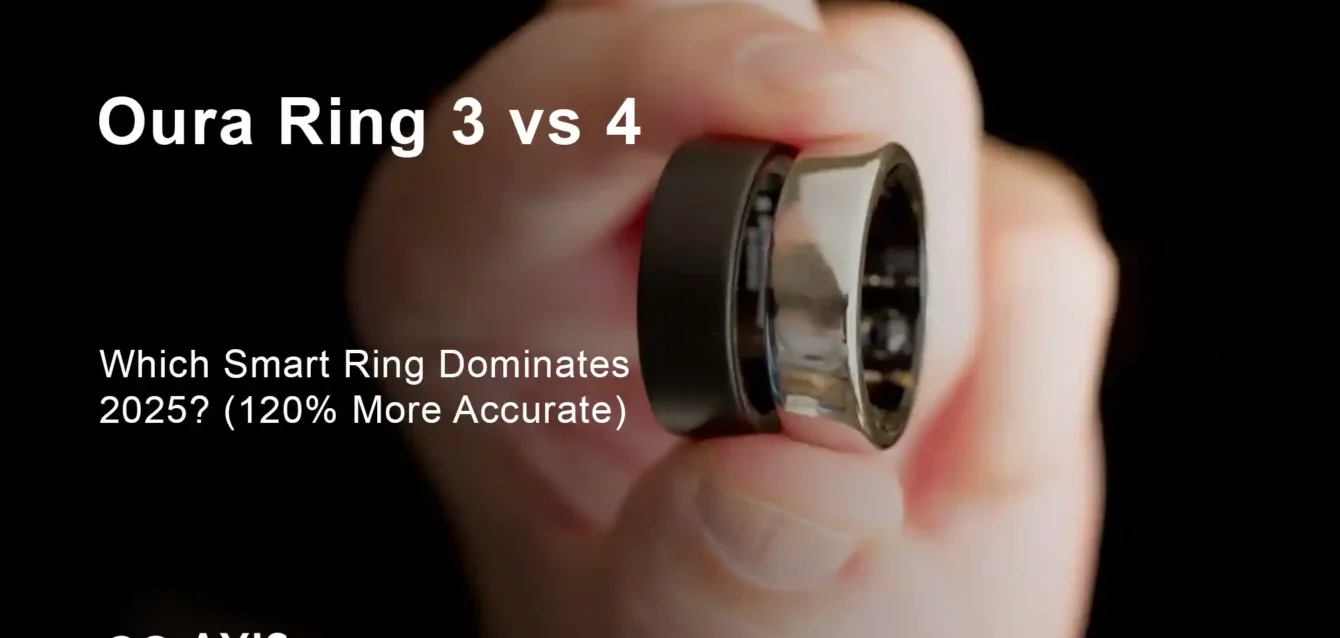 Oura Ring 3 vs 4 side by side comparison showing design differences and Smart Sensing technology in 2025