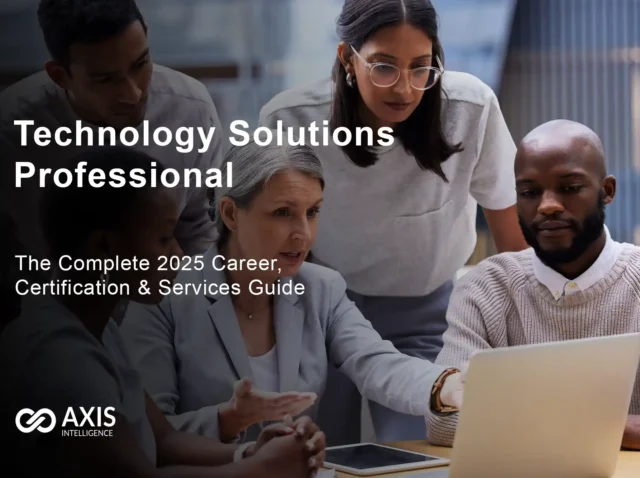 Technology solutions professional working with cloud architecture and business stakeholders in modern office
