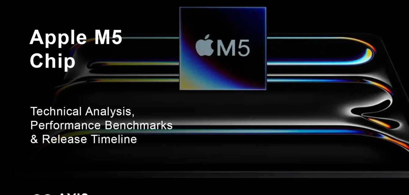 Apple M5 chip architecture showing CPU GPU and Neural Engine layout
