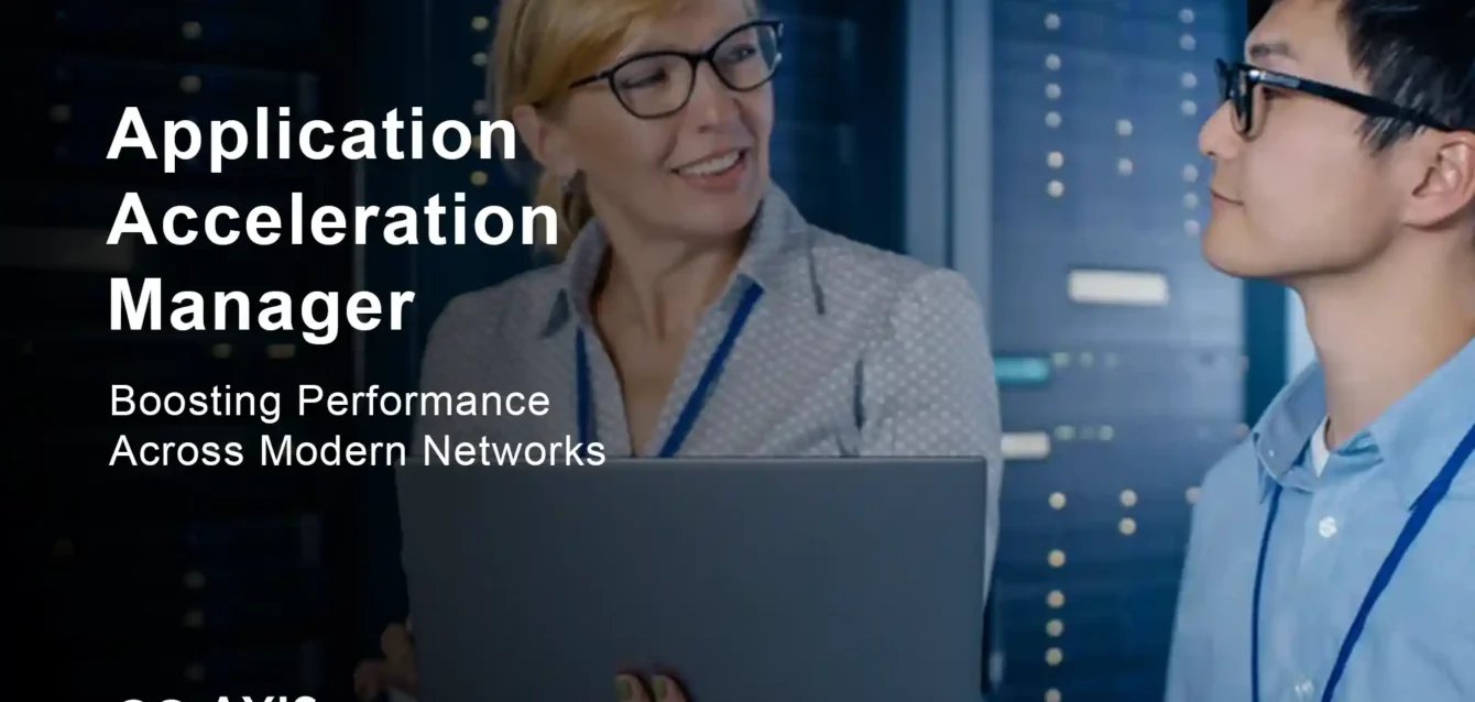 Application acceleration manager architecture showing caching compression SSL offload and WAN optimization layers