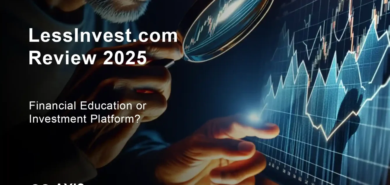LessInvest.com review 2025 showing website homepage with SEC and FINRA verification badges