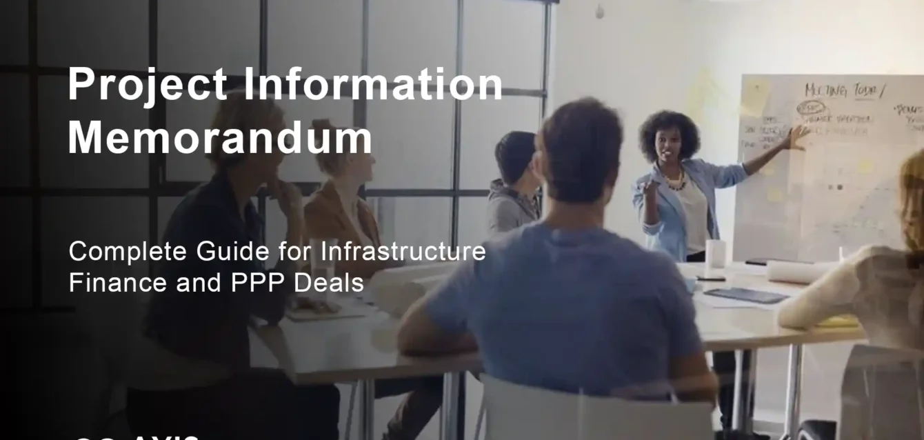 Project information memorandum workflow for PPP infrastructure procurement showing market sounding RFQ proposal evaluation and financial closure stages