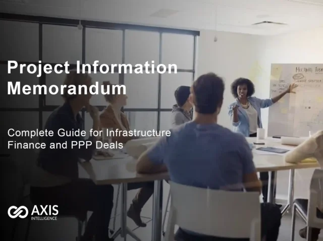 Project information memorandum workflow for PPP infrastructure procurement showing market sounding RFQ proposal evaluation and financial closure stages
