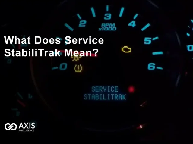 Service StabiliTrak warning light illuminated on Chevrolet dashboard indicating stability control system malfunction