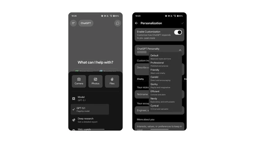 chatgpt 5.1 vs 5 analysis