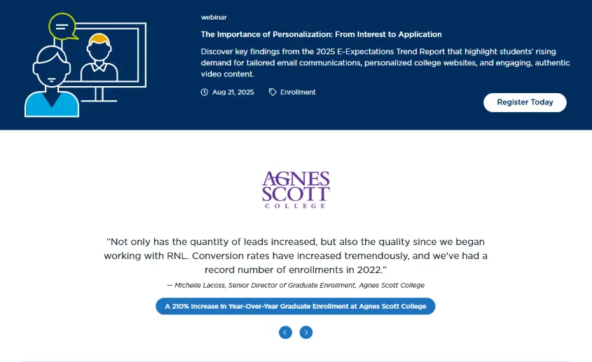 Ruffalo Noel Levitz (RNL) – Enrollment and Advancement