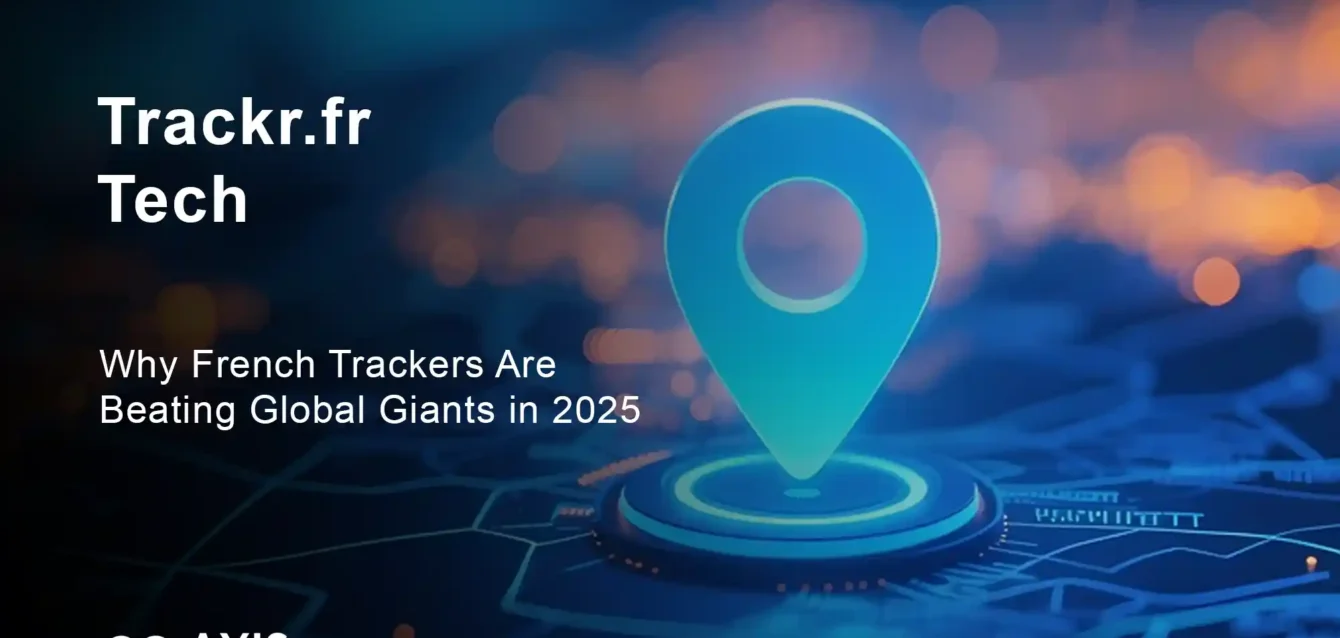 Trackr.fr Tech Bluetooth tracker compared to Apple AirTag size difference