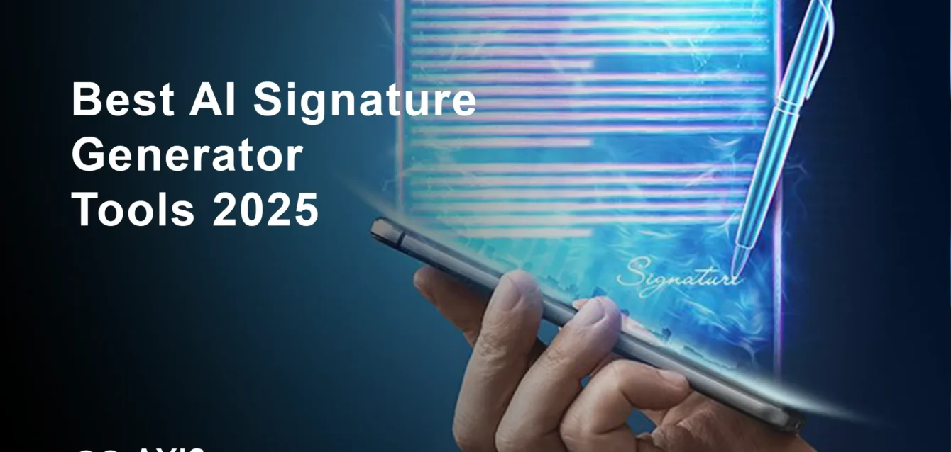 Best AI signature generator tools comparison table showing Axis Intelligence as top rated platform