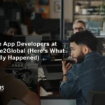 Mobile app developers at Garage2Global working on startup projects with modern development tools and methodologies - App development for startups with garage2global team structure showing project managers and developers