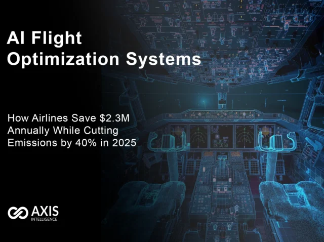 AI Flight Optimization Systems - AI flight optimization dashboard showing real-time route analysis and fuel savings