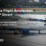 delta flight amsterdam msp divert - Delta Flight 160 FlightAware tracking data showing emergency return path to MSP airport