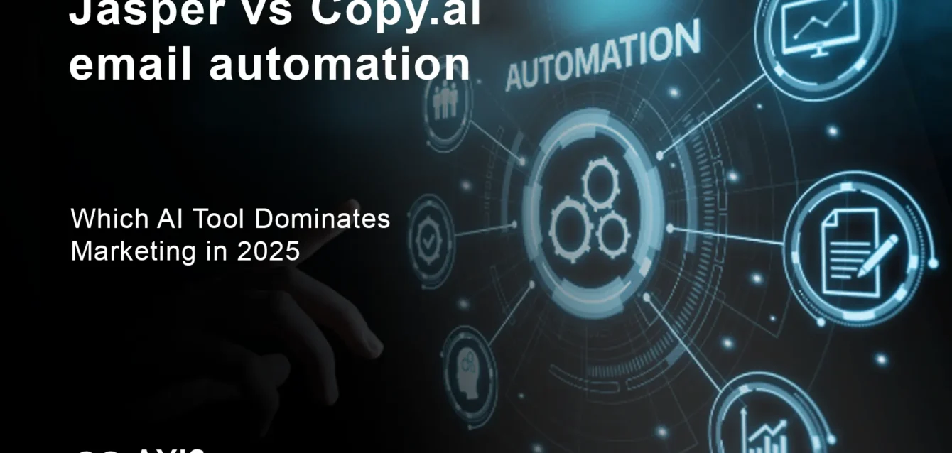 Jasper vs Copy.ai email automation comparison dashboard showing performance metrics and campaign results for AI email marketing tools