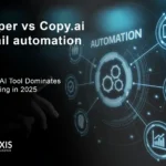 Jasper vs Copy.ai email automation comparison dashboard showing performance metrics and campaign results for AI email marketing tools