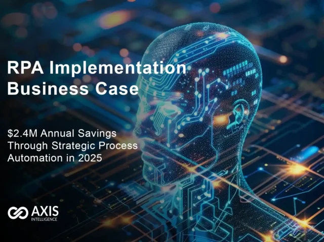 RPA implementation business case framework showing 380% ROI potential