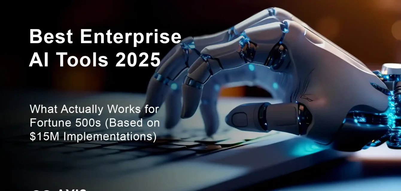 Meilleurs outils d'IA d'entreprise 2025 matrice de comparaison montrant le retour sur investissement et les coûts de mise en œuvre pour Fortune 500.