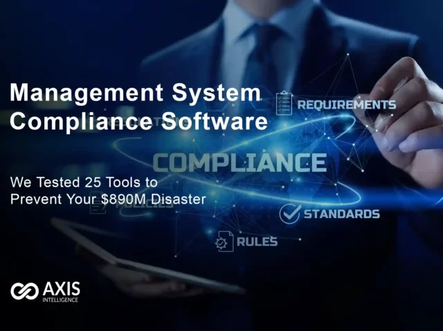Management system compliance software comparison matrix showing 10 platforms with pricing and features