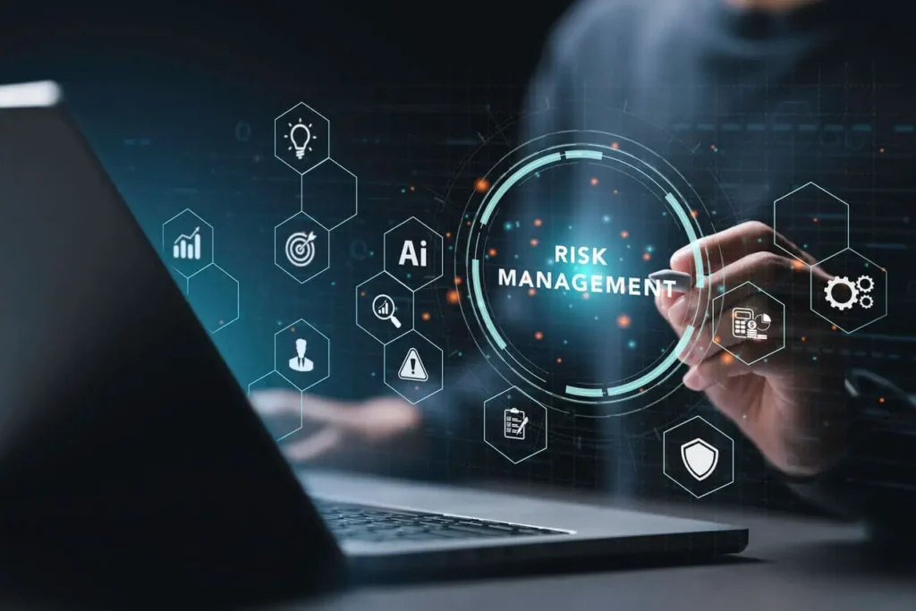 Enterprise AI defense architecture diagram for corporate risk management