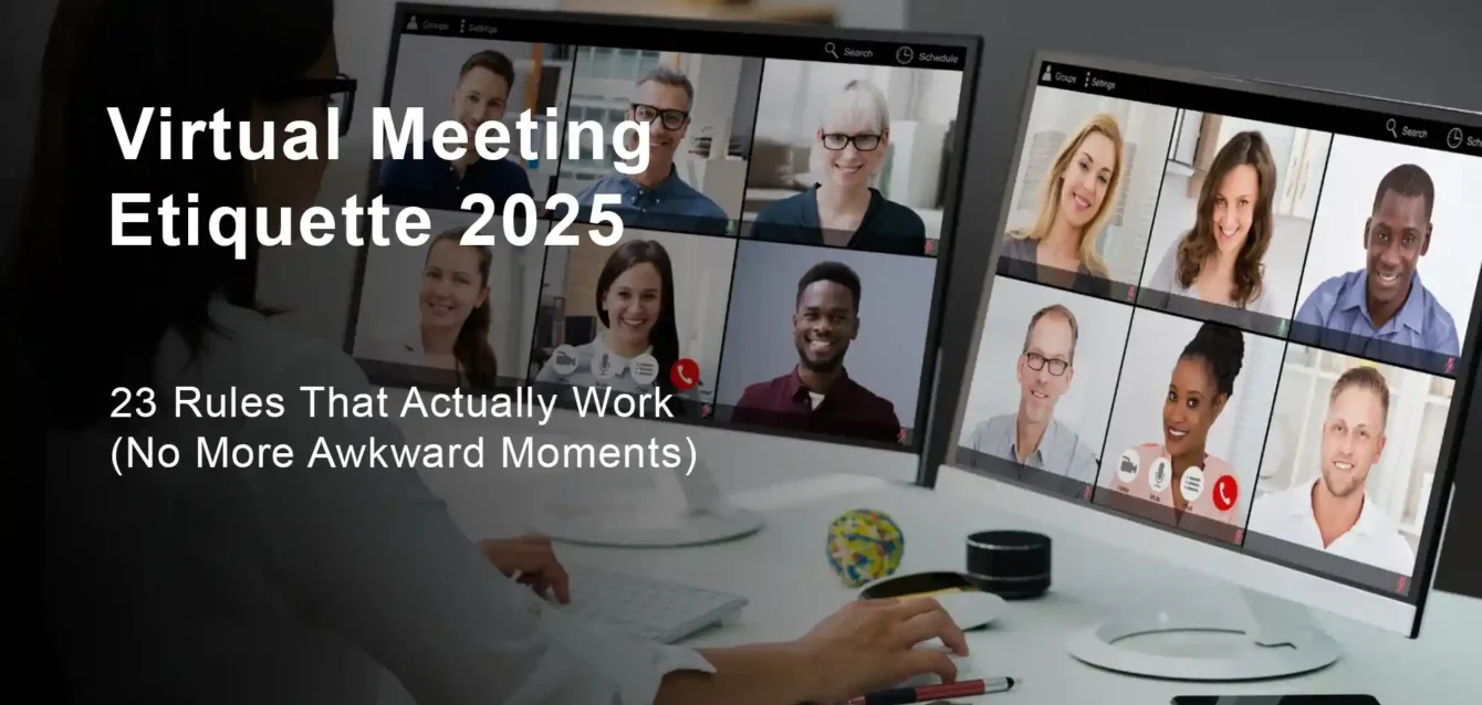 Virtual meeting etiquette rules 2025 professional guide infographic