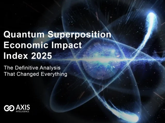 Quantum superposition economic impact index QS-EII 2025 showing 447% growth from 189 to 847 score