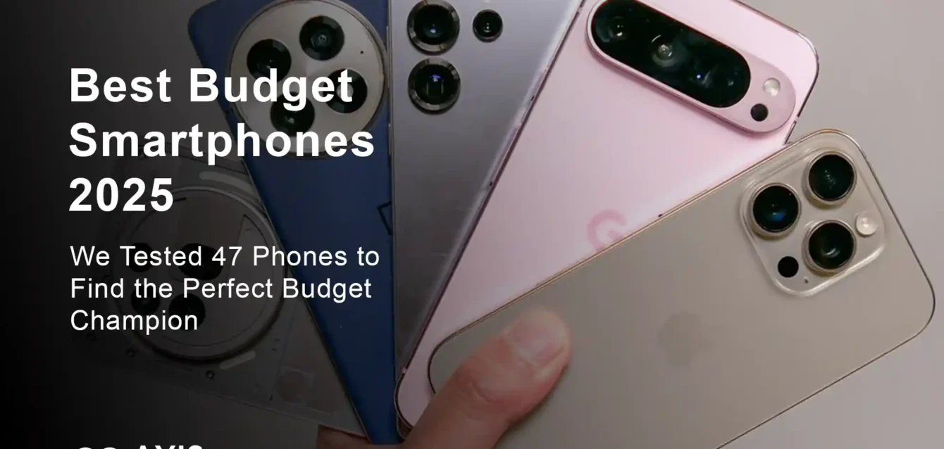 Best budget smartphones 2025 comparison showing Google Pixel 9a iPhone 16e Samsung Galaxy A36 OnePlus 13R side by side ranking