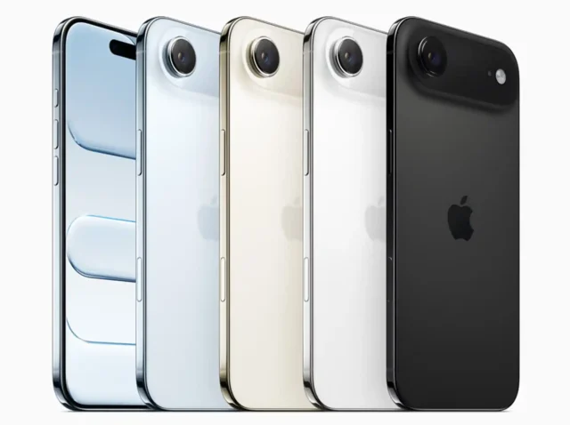 iPhone Air ultra-thin design comparison with iPhone 17 Pro showing 5.6mm thickness