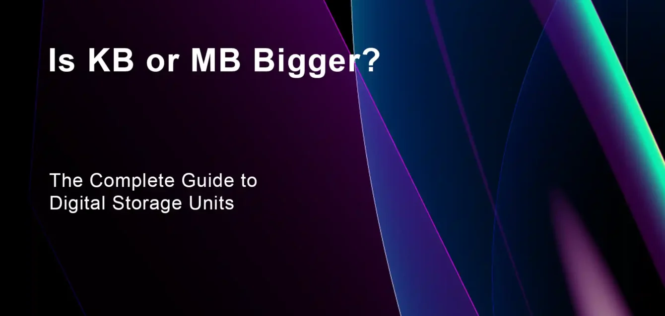 Visual comparison chart showing MB is bigger than KB with 1 MB equals 1,024 KB storage units - is kb or mb bigger?