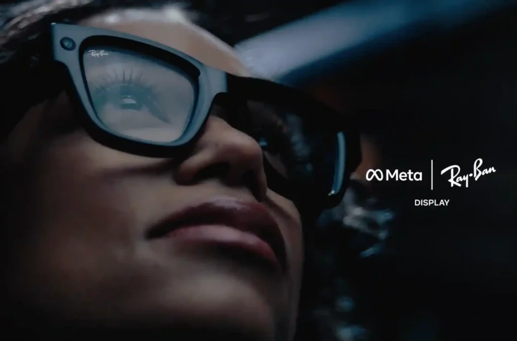 Meta Ray-Ban Display smart glasses with AR screen and neural wristband controller