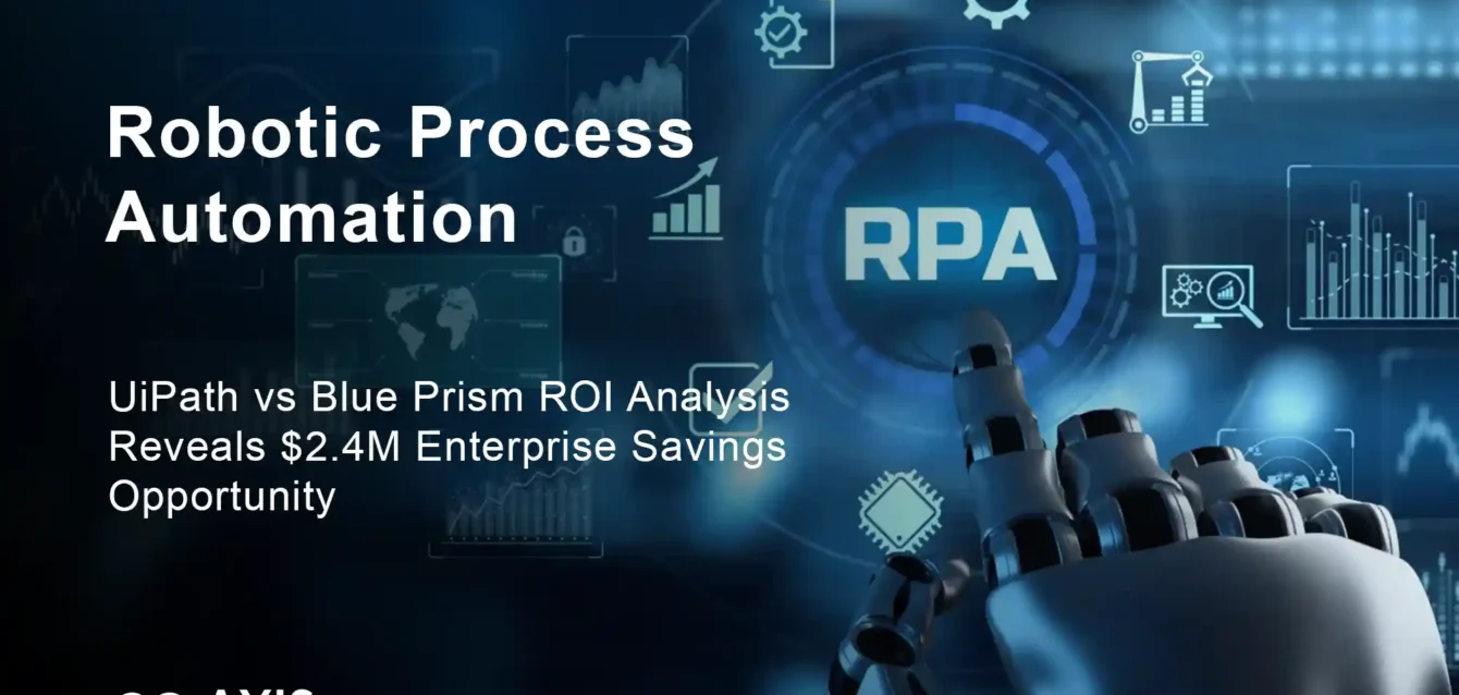 RPA ROI comparison chart showing UiPath 312% vs Blue Prism 247% return on investment for enterprise automation implementations - robotic process automation uipath vs blue prism roi
