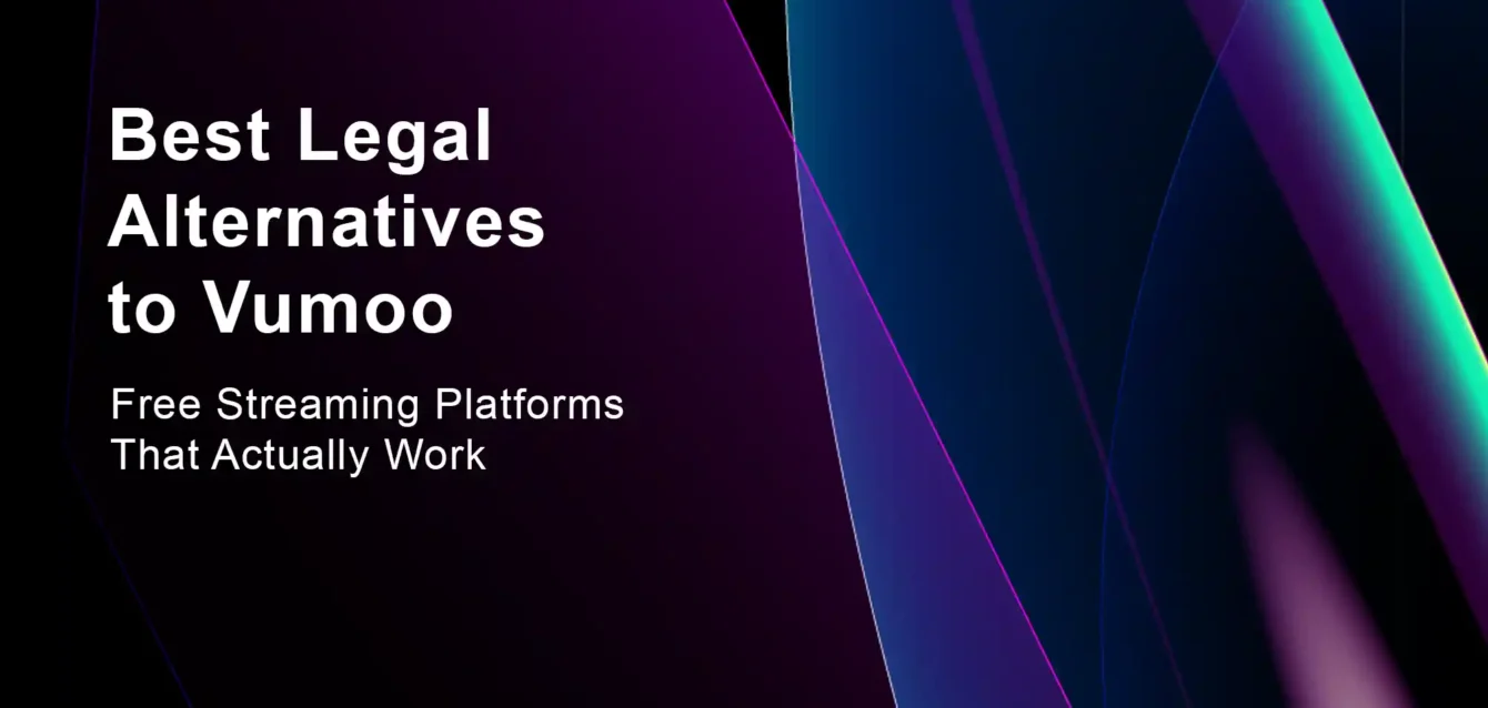 Comparison chart showing legal Vumoo alternatives including Tubi, Crackle, and Pluto TV