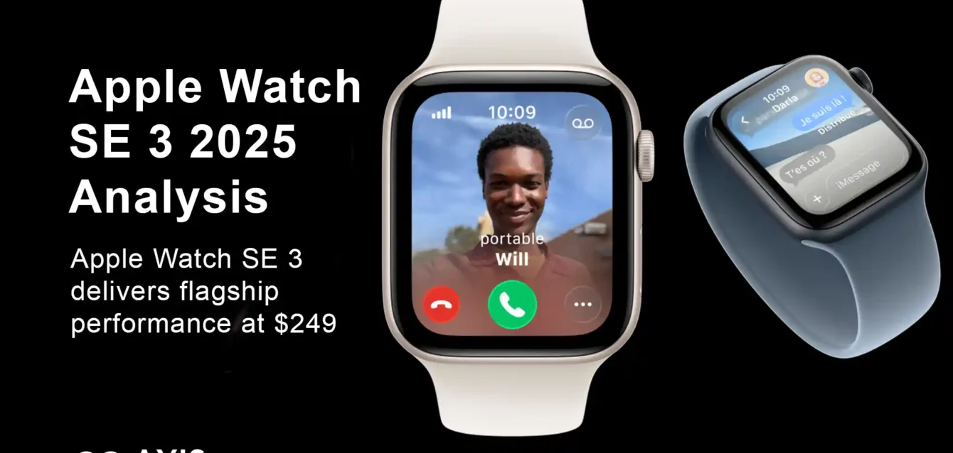 Apple Watch SE 3 in Starlight and Midnight aluminum finishes
