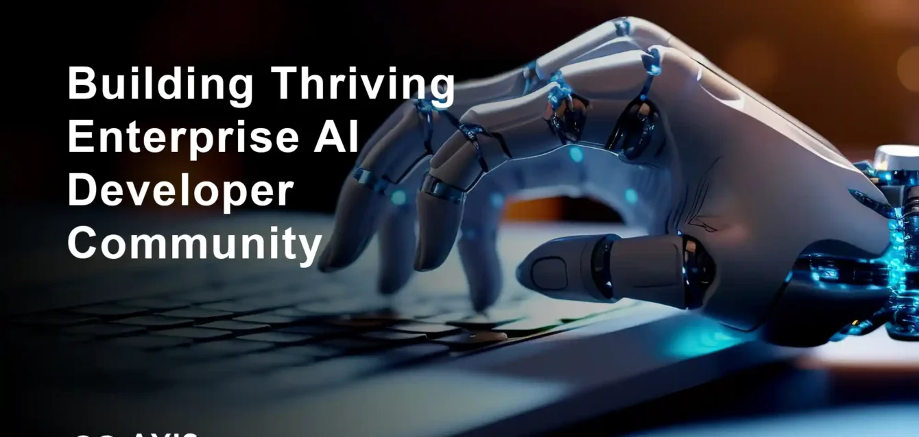 Enterprise AI developer community ecosystem showing interconnected developers, platforms, and partnerships