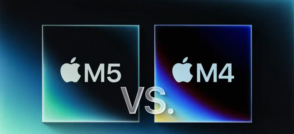 Apple M5 vs M4 performance comparison chart