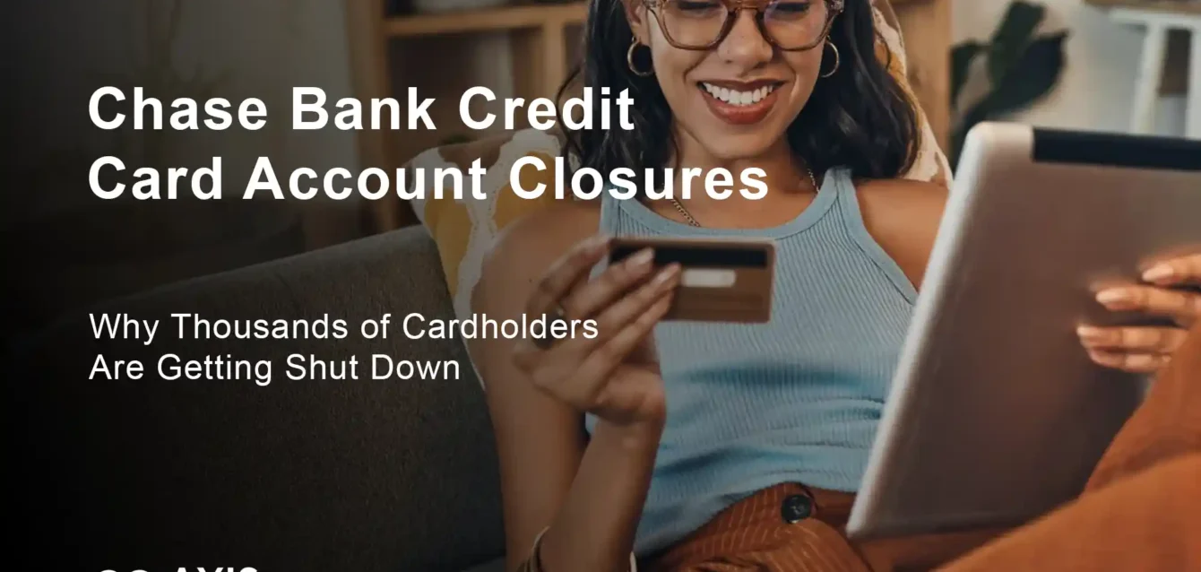 Chase Bank Credit Card Account Closures Chase Bank credit card being cut with scissors representing account closures affecting thousands of cardholors in 2025