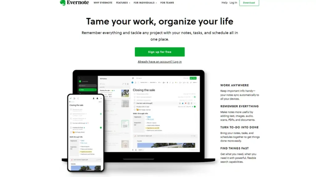 Evernote Teams – Legacy Cross-Platform Note Repository