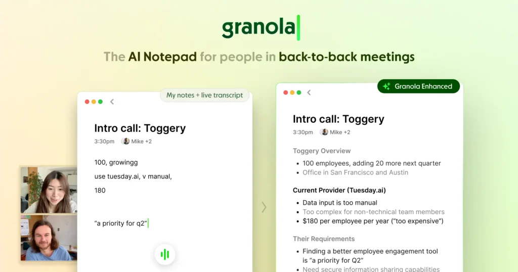 Granola – AI Meeting Notes Note Taking apps 2026