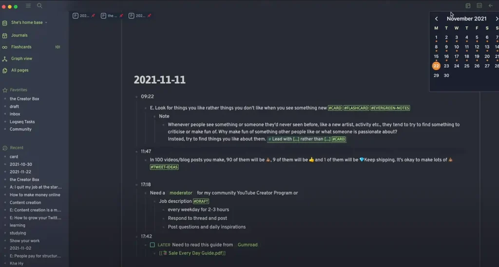 Note taking apps 2026 Logseq