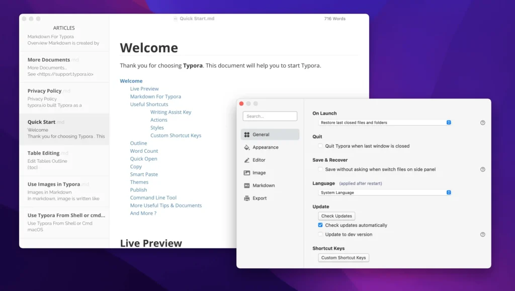 Note taking apps 2026 Typora