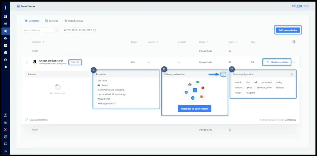 Bright Data best api search company's homepage 2026