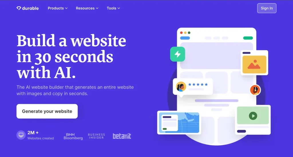 Durable Best AI Website Builders 2026 Analysis