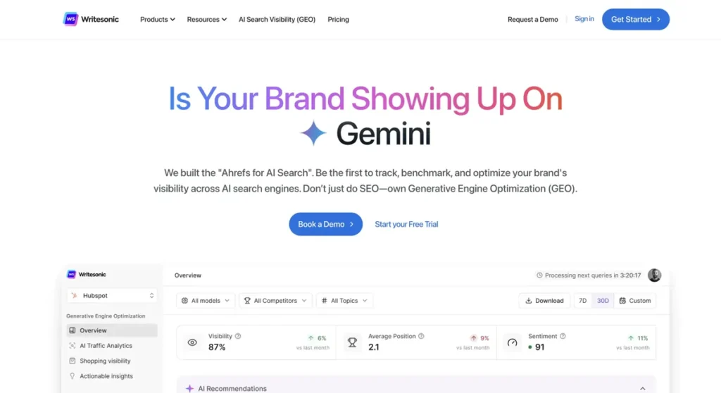 Writesonic GEO Best AI Visibility Tools 2026