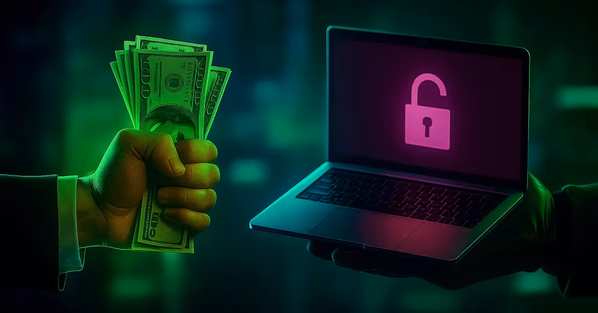 Ransomware statistics 2026 — ARECI sector exposure chart showing healthcare at 93.2/100