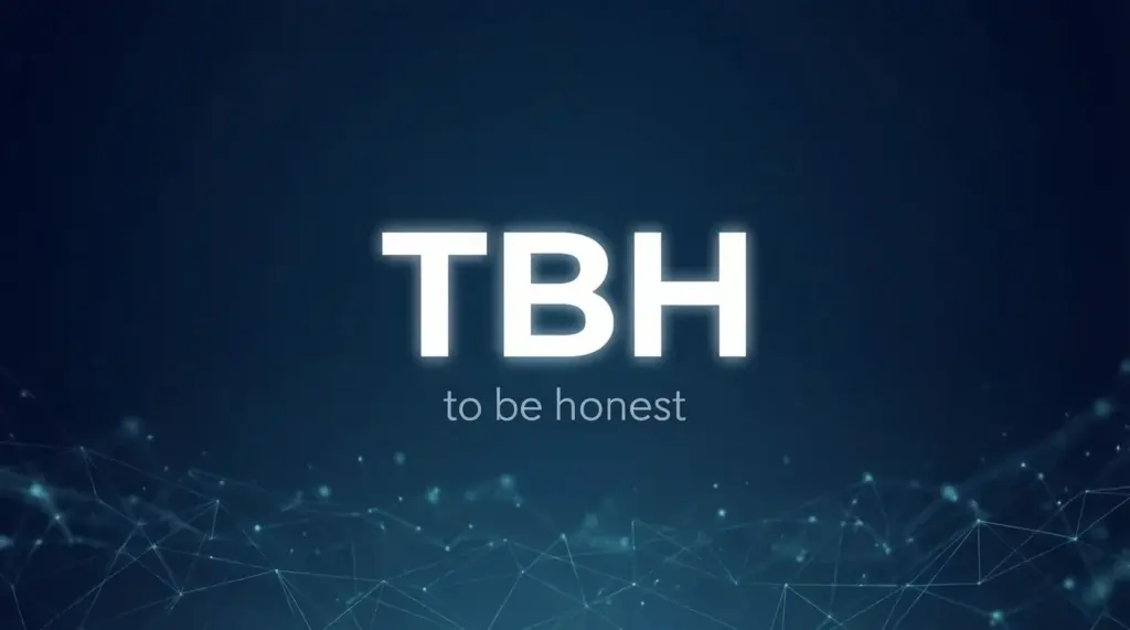 What Does TBH Mean? Origin, Usage & Examples (2026) TBH means "To Be Honest" — but its tone shifts dramatically by context. Here's when it's a compliment, when it's a warning, its Instagram history, and how it differs from NGL and IMO.