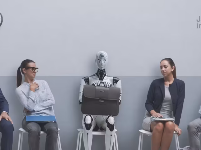 ai-job-losses-by-industry AI job losses by industry 2026 chart ranking eight US sectors by AI Labor Pressure Index score Which industries are losing jobs to AI in 2026 — technology 4,157 announced cuts per 100,000 workers versus health care 144
