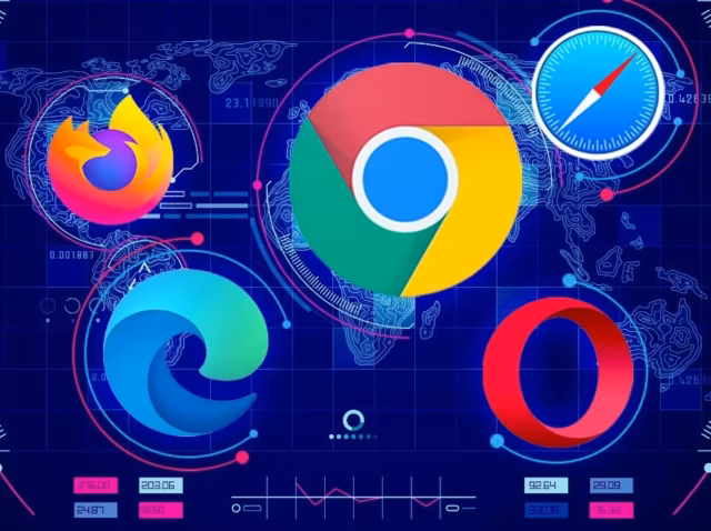 browser-market-share-statistics Browser market share statistics 2026 chart showing Chrome at 68.22%, Safari at 16.47%, and Edge at 5.37% of worldwide sessions Browser market share by region 2026 comparing Chrome concentration in Africa, Europe, and North America on the Axis Browser Concentration Index